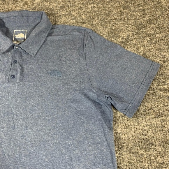 The North Face Polo Mens Large Blue Collared Short Sleeve Embroidered Logo - Picture 7 of 13